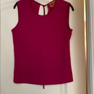 Hot pink silk tank